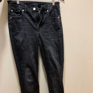 J. Crew Tall 9" High Rise Charcoal Toothpick Jean